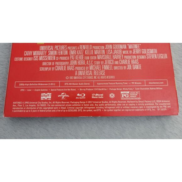 Shout! Factory Select Matinee Collectors Ed Blu-Ray with Slipcover Joe Dante OOP - Picture 3 of 14